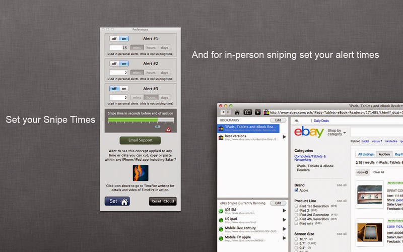 Auction Bidding Sniper for eBay with sniping watchList App สำหรับประมูล