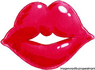 dibujo de labios con forma de corazon