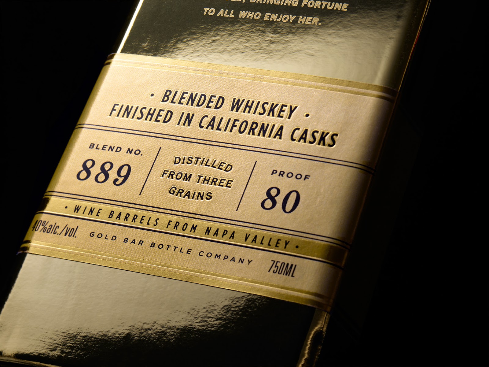 Gold Bar Whiskey on Packaging of the World Creative Package Design