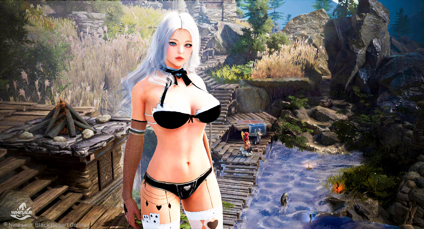 NINESAUR Black Desert Online Queen Heart Underwear