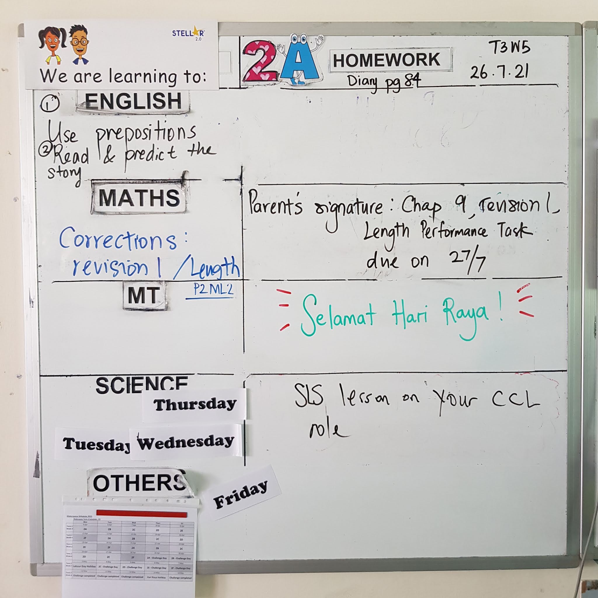 Homework board pvps picture