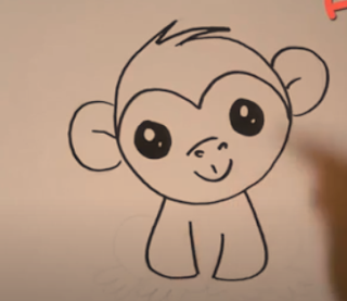 How to Draw a Monkey for kids step by step