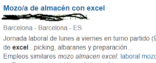 Oferta empleo "Mozo con excel"