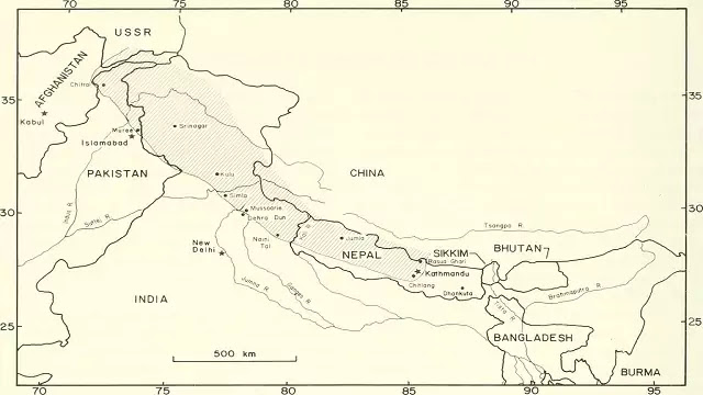 हिमालय की नदियाँ एवं नदी घाटियों (Altitudinal) में फैला हिमालय के नाम - Himalayan Rivers and Altitudinal Himalayas Spread in River Valleys