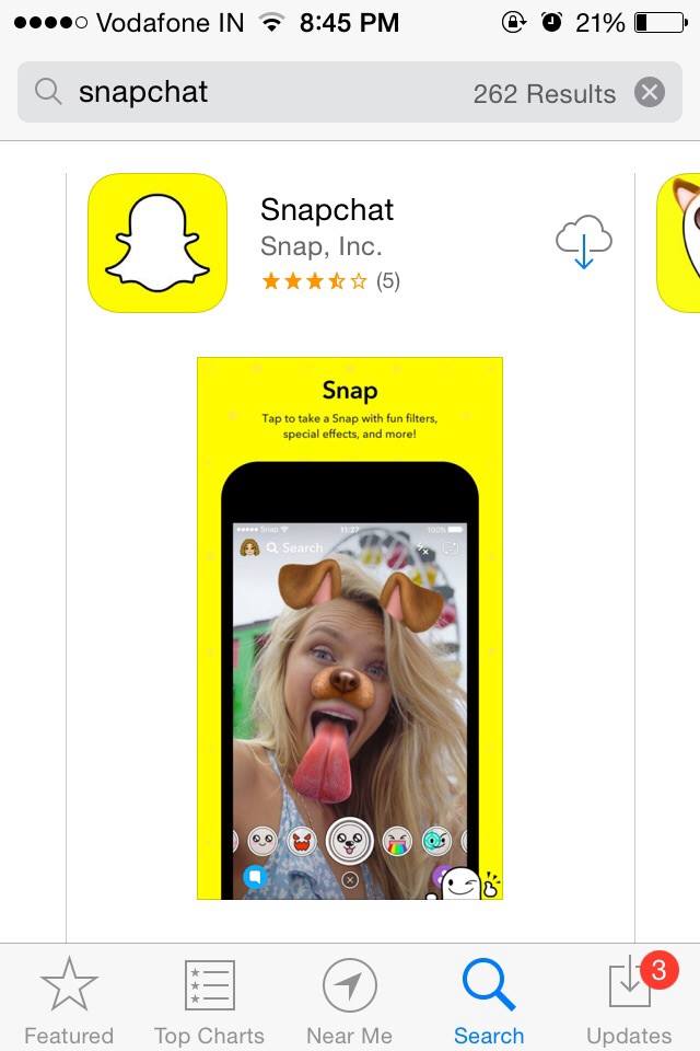 snapchat download iphone