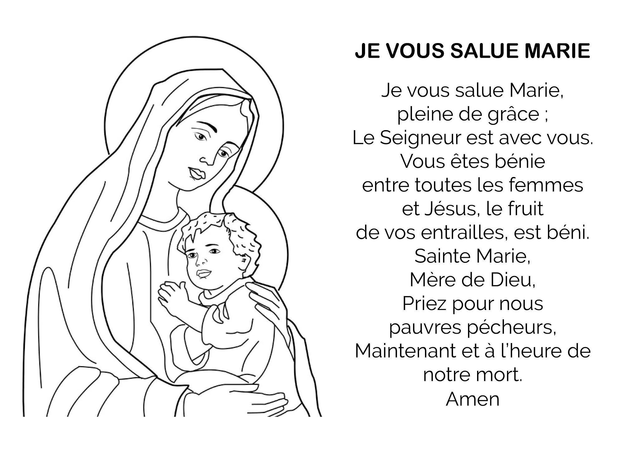 Activités de caté autour du Je vous salue Marie