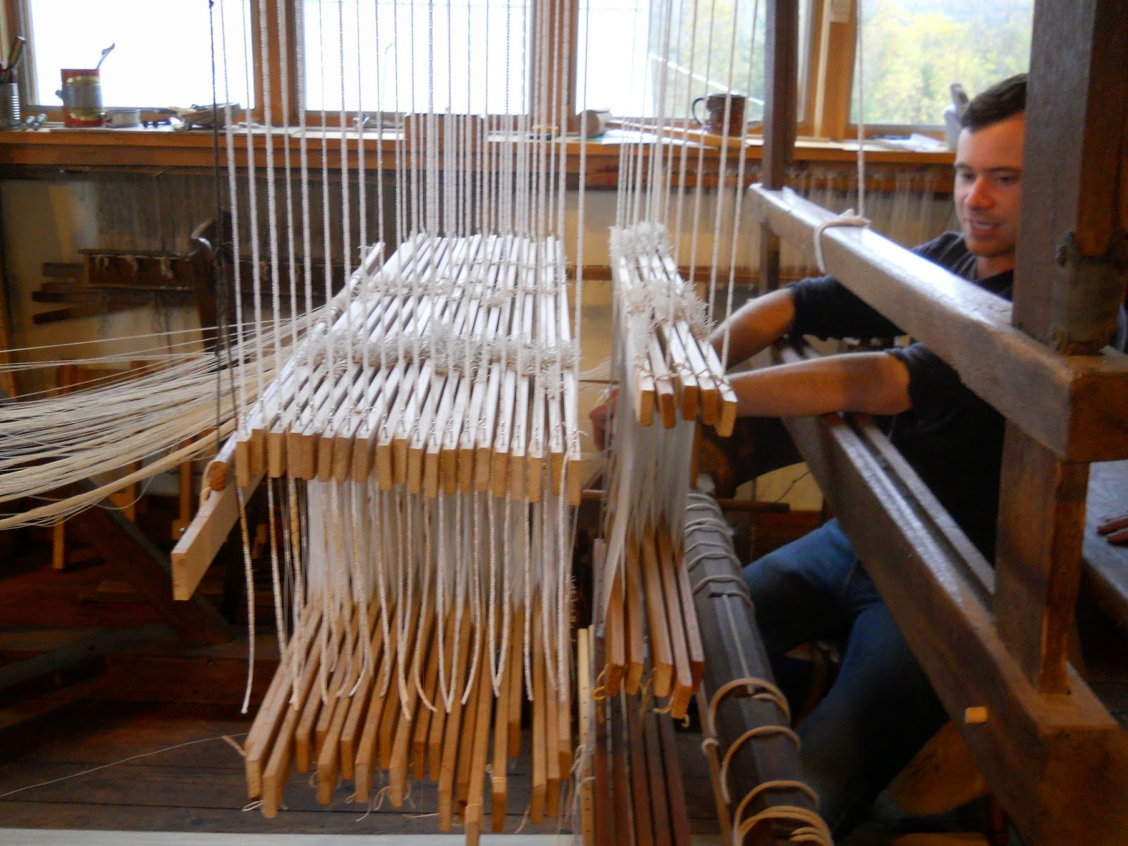 marshfield school of weaving Big Bertha a Draw Loom….