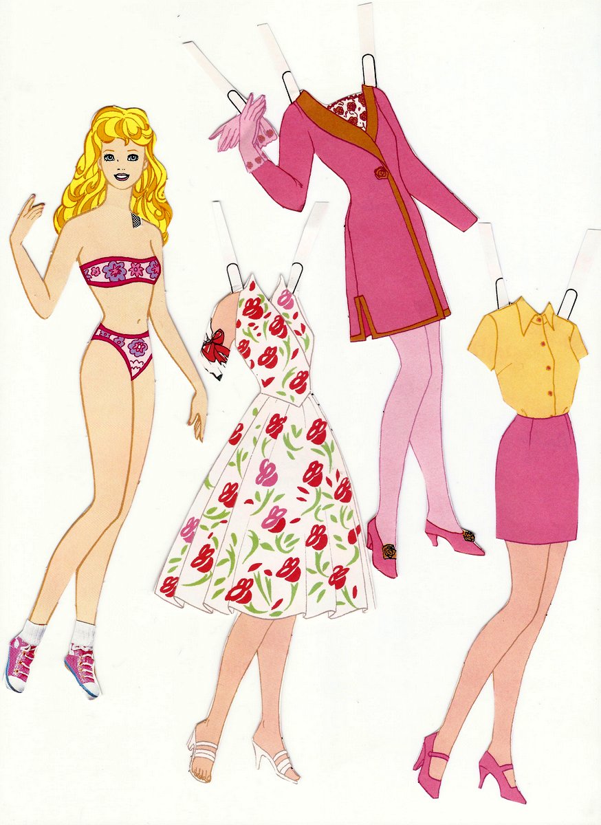 Ana Caldatto : Coleção Boneca de Papel Barbie e Ken