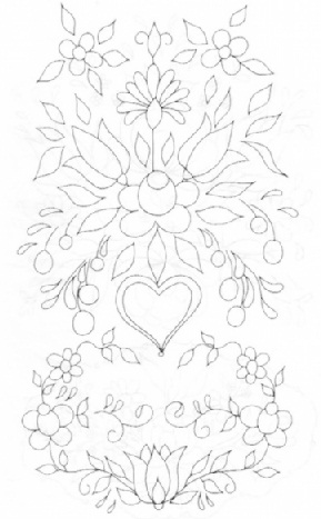 Pintura em Tecido com dicas e riscos: Riscos Bauernmalerei Pintura em