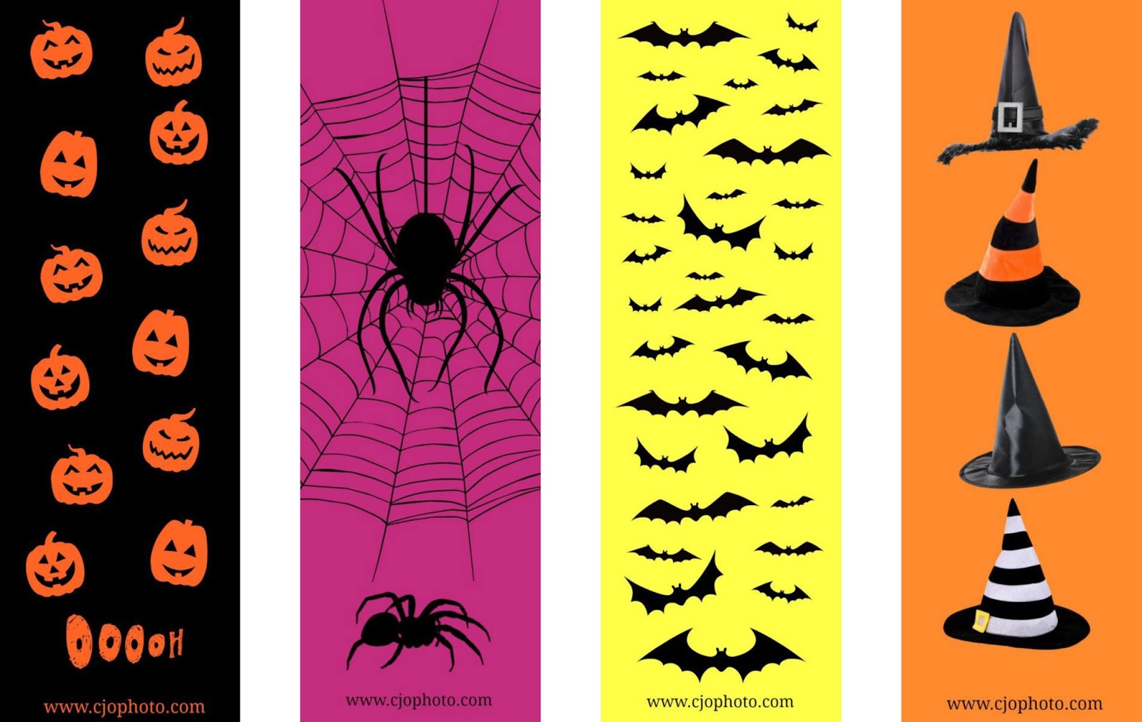 CJO Photo Printable Bookmarks Halloween (Set 2)