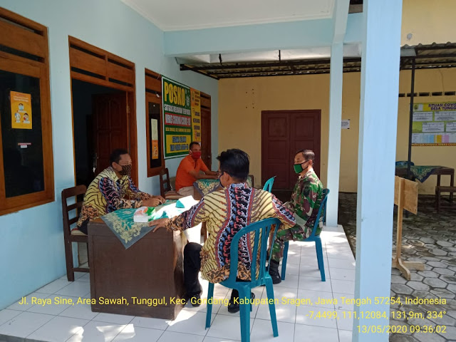 Babinsa Tunggul Komunikasi Sosial Bersama Satgas Covid-19