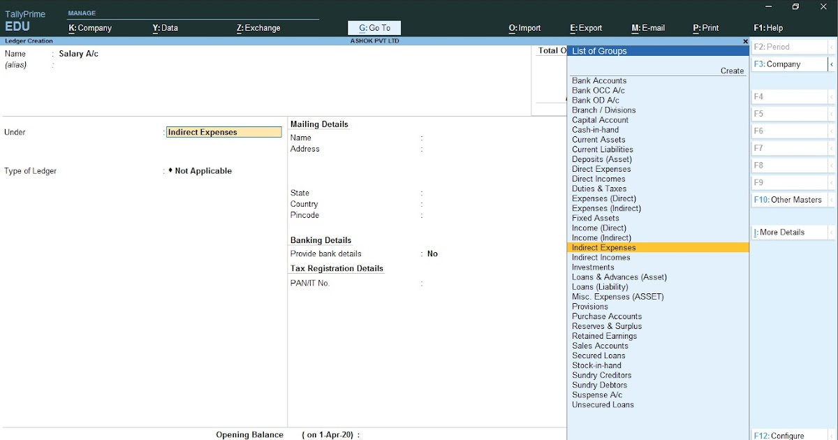 Tally Groups Details in Hindi with Example