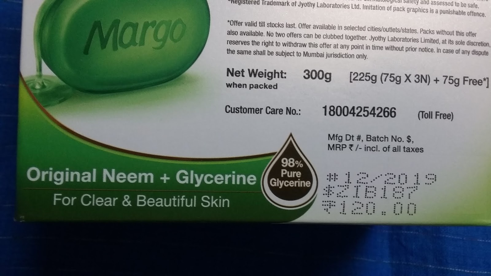 Margo Glycerine with Neem Extract Bar Soap Review
