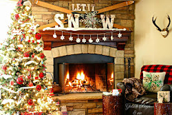 christmas lodge holiday cozy rustic winter mantel mantels walk ski fireplace scenes snow country room decor kitchen skis cabin fire