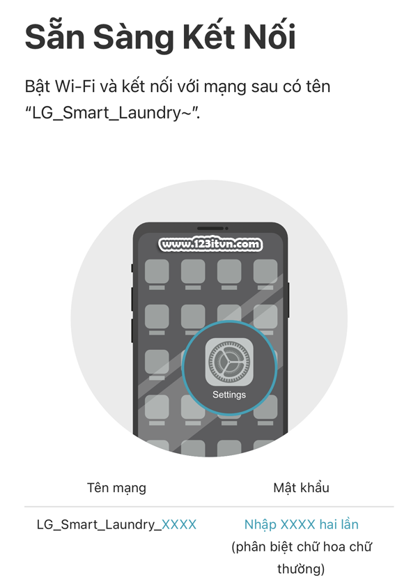Kết nối iPhone với máy giặt LG