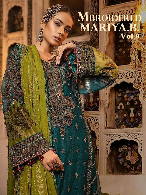 Shree fab Mbroidered mariya b vol 8 Pakistani Suits