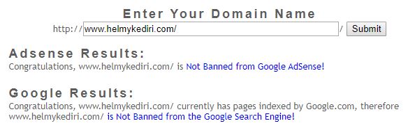 cek domain banned adsense