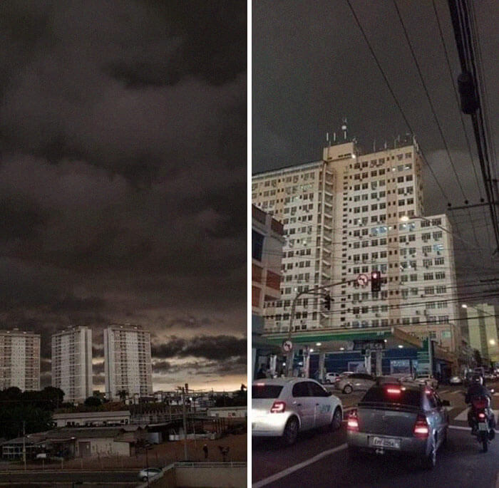 People Share Terrifying Pictures Of Sao Paulo Having Gone Pitch Black During Daytime From Amazon Fires