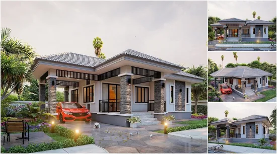 desain rumah minimalis atap limas 2021