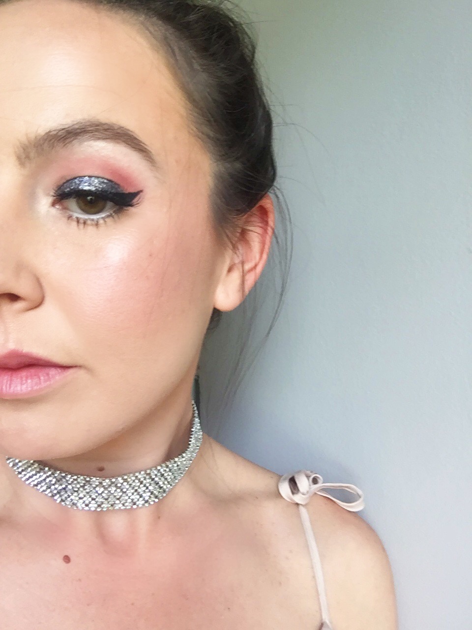 Audrey's Upper Story Glitter Glam Makeup Urban Decay All Nighter