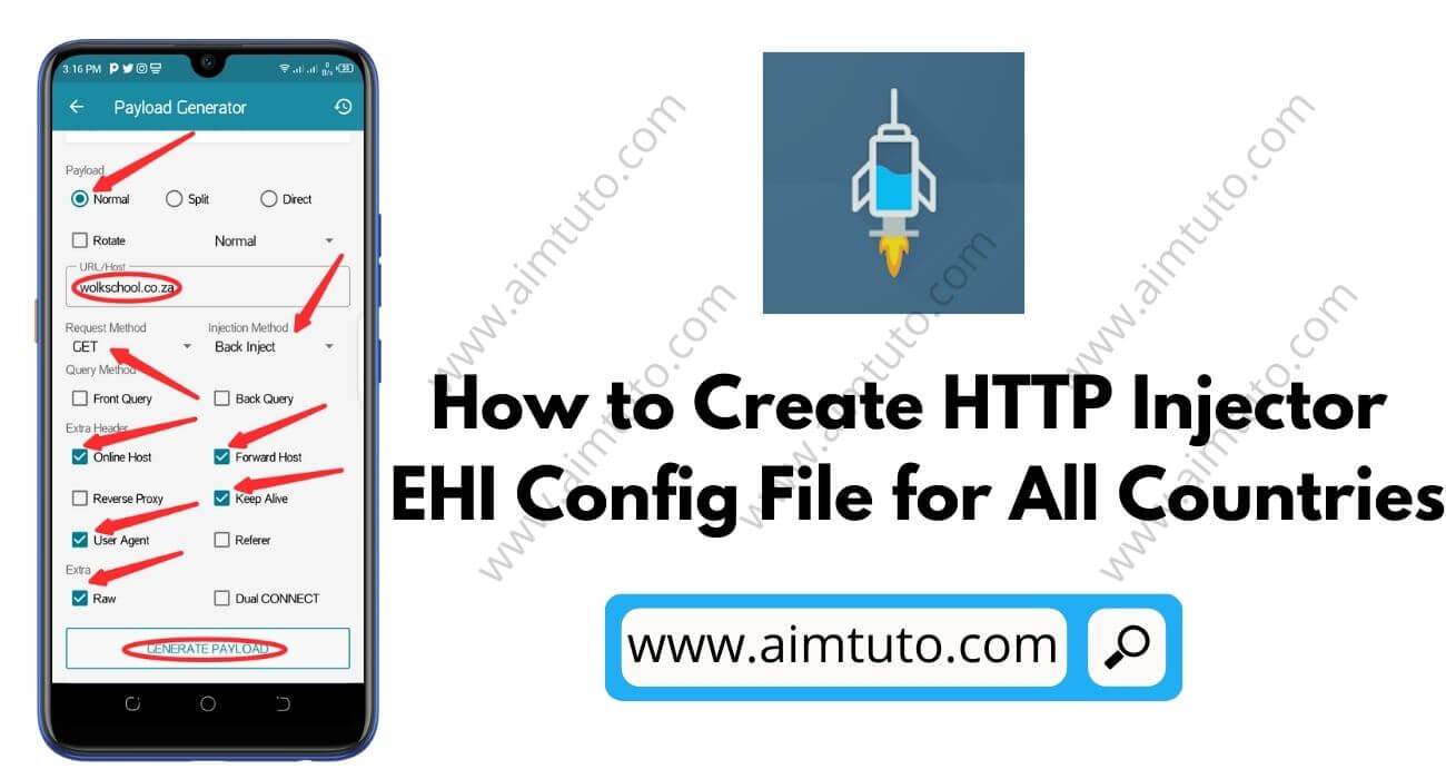 How to Create HTTP Injector EHI Config Files for Free in Any