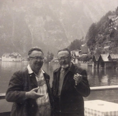 Josef Dobner and his brother Thomas at Hallstatt, Austria in 1962