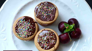 Sándwich helado de cereza sin heladera