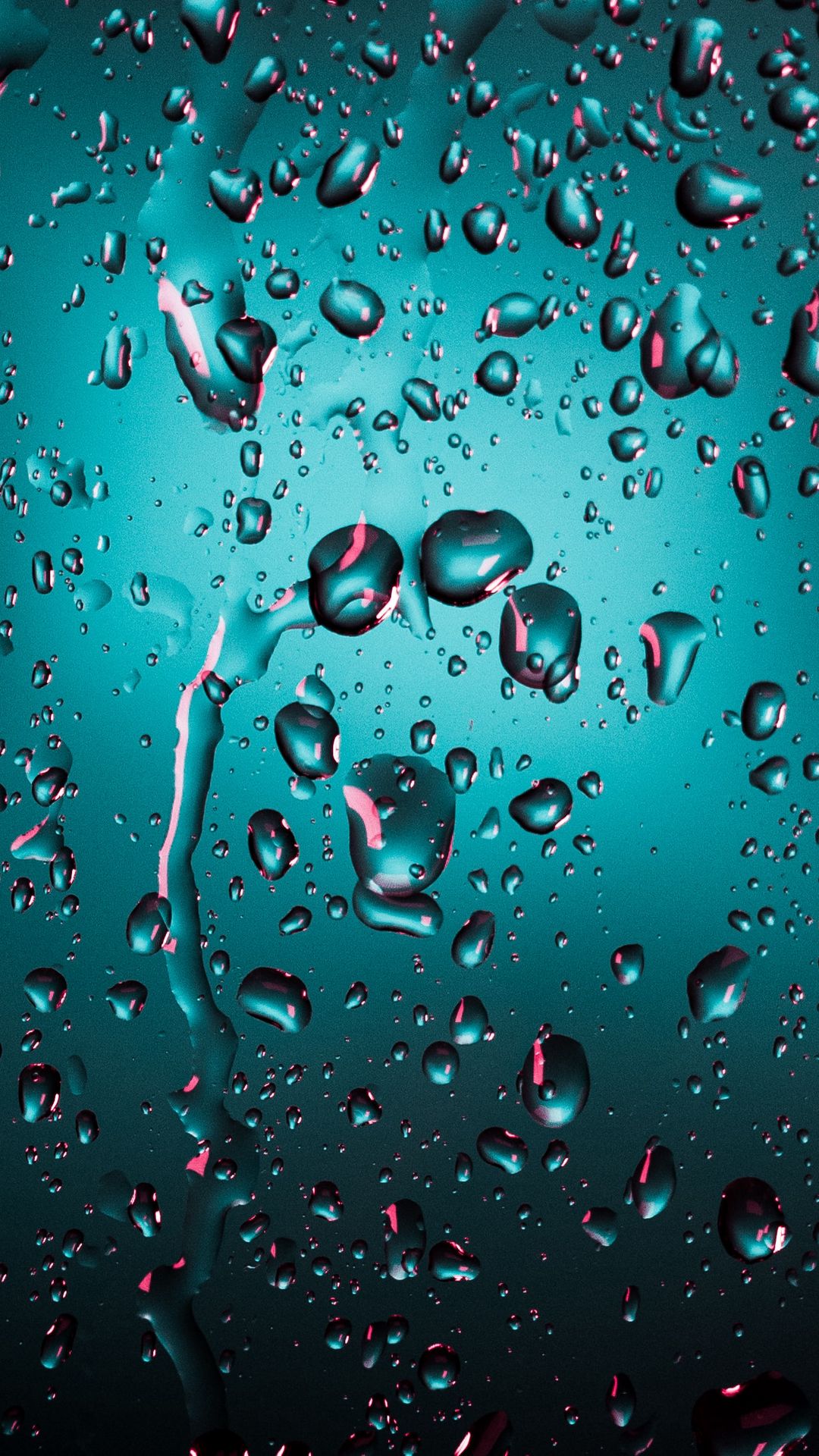 Blue Glass Water Drops Wallpaper