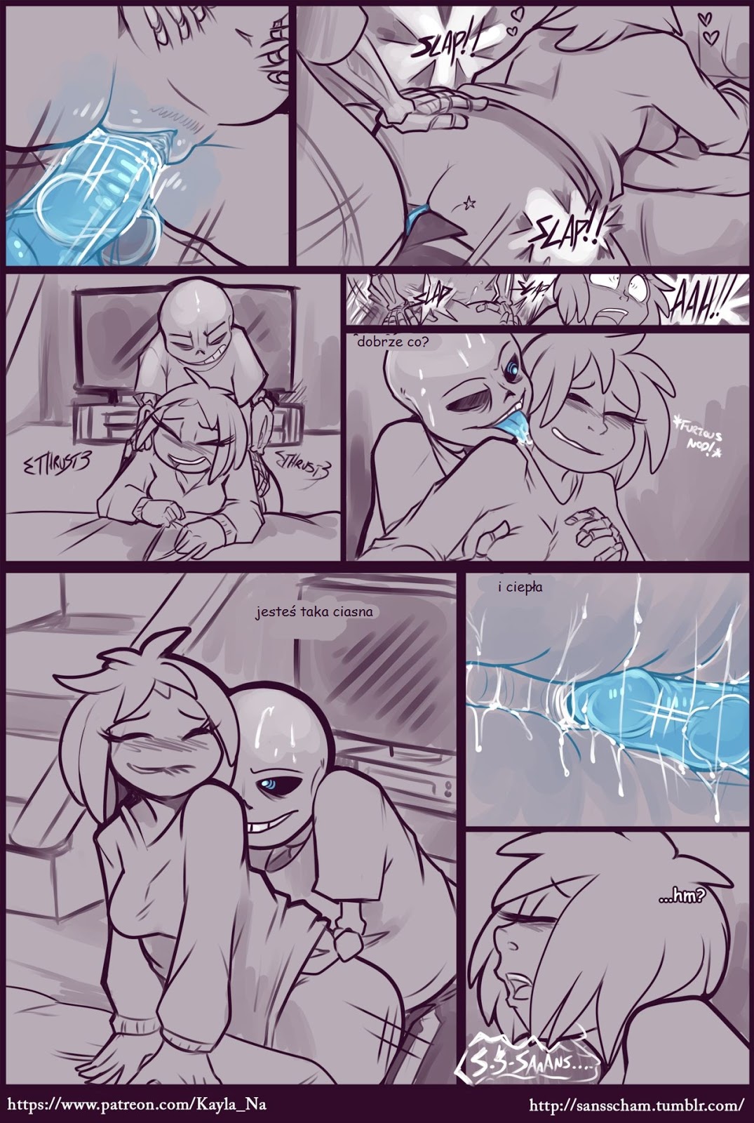 Undertale: Przyłapana na gorącym uczynku cz III tłumaczenie PL +18.