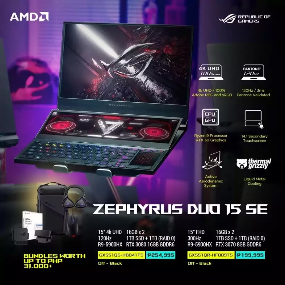 ROG Zephyrus Duo 15 SE Price and Specs ROG Zephyrus Duo 15 SE Price and Specs
