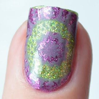 Born Pretty Floral Plate 36310 Painted Polish Charmed at the Chateau floral nail art