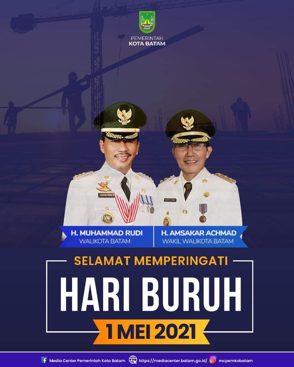 Walikota Batam Ucapkan Selamat Hari Buruh Internasional