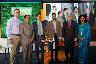 John Schoettler, Vice President, Global Real Estate and Facilities; Hon’ble Minister, Home, Prisons & Fire Services of Government of Telangana, Mohammad Mahmood Ali; Jayesh Ranjan, Principal Secretary, Industries & Commerce & IT Department, Govt. of Telangana; Amit Agarwal, SVP & Country Head, Amazon India, Amazon; Consul General, Joel Riefman, US Consulate, Hyderabad; Deepti Varma, Director HR, India and Middle East, Amazon