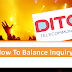 How To Balance Inquiry In Dito?