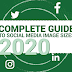 Social Media Image Sizes – Cheat Sheet 2020 Complete #infographic