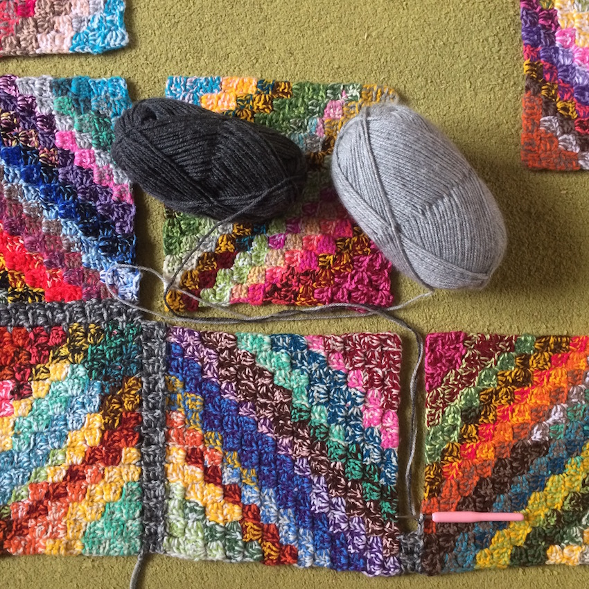 Scrappy Corner-to-Corner Crochet Blanket