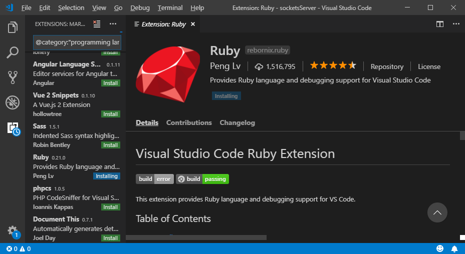 The Excel Development Platform: Sockets - Ruby to Ruby - Starting Ruby
