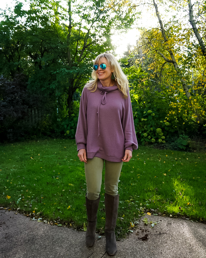 waffle knit tunic 