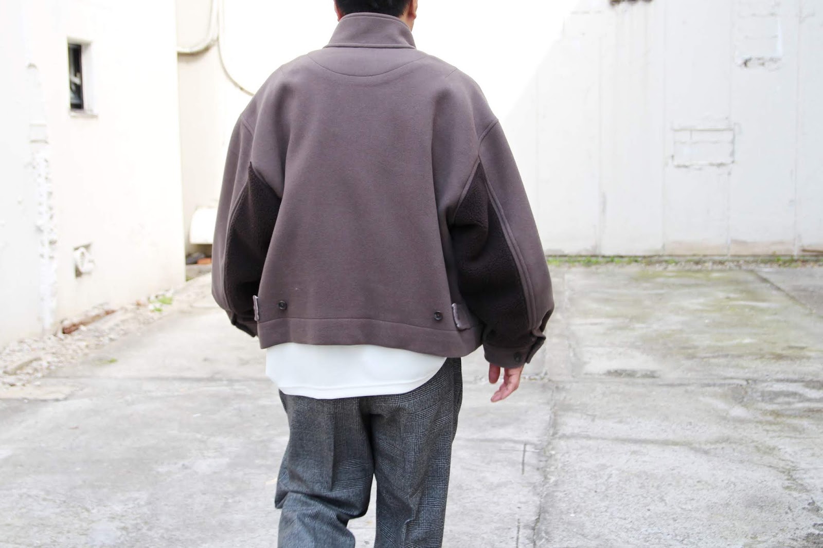 新作グッ 20aw stein OVER JACKET MELTON BOA SLEEVE ブルゾン - gomoving.com