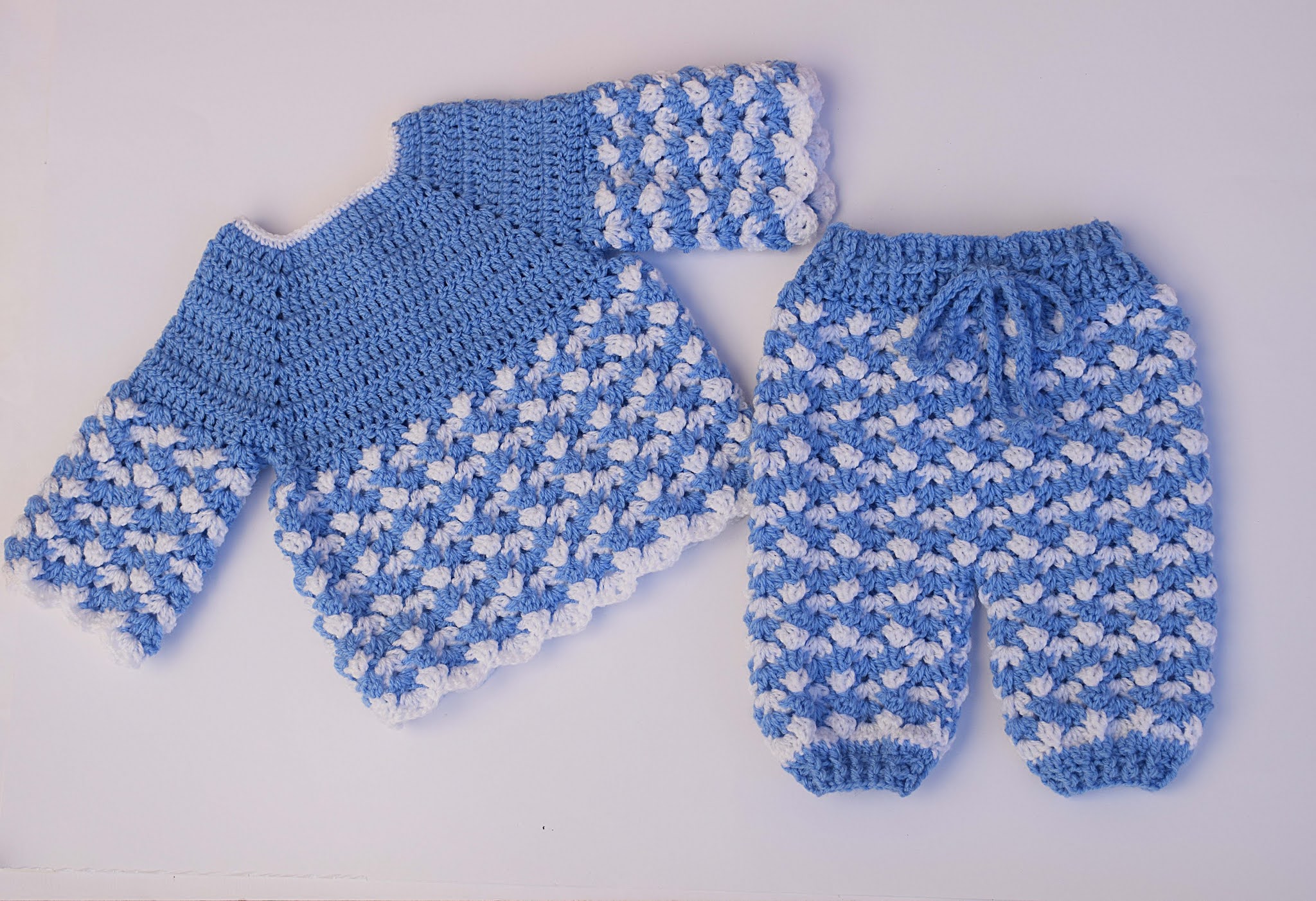 Ajuar Pantalon Tejido A Crochet Para Bebe Recien Nacido Para Bebé