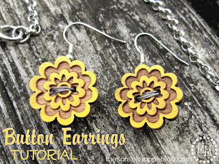 floral button earrings