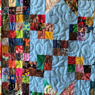 klein meisje quilts: calico rose, quilt completed