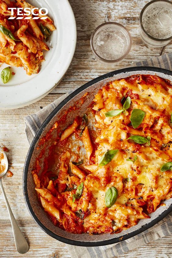 Penne pasta and tomato bake Dessert For Two