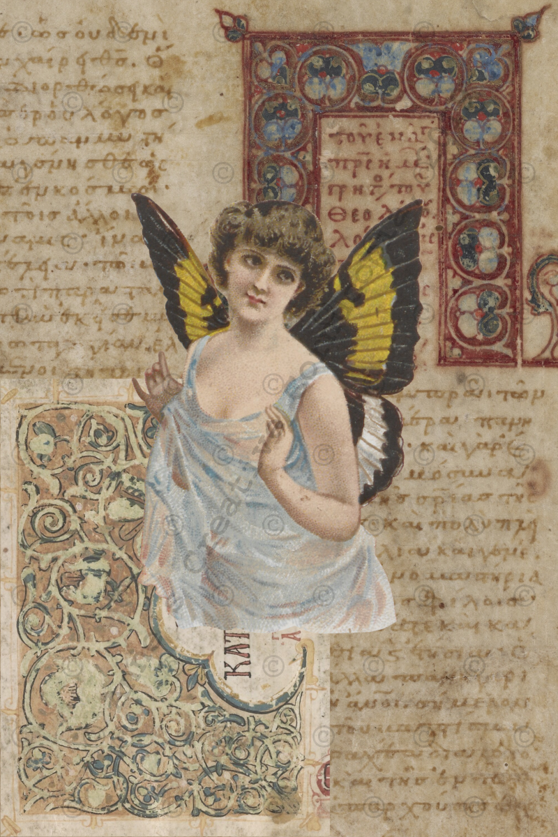 Anne's Creative Cornucopia "Medieval Butterfly Woman 2" Postcard