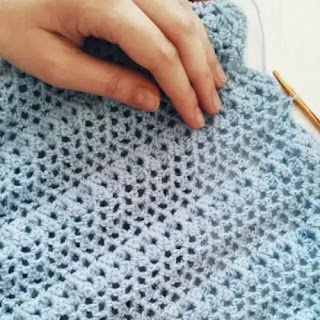 Manta Sencilla de Bebé a Crochet
