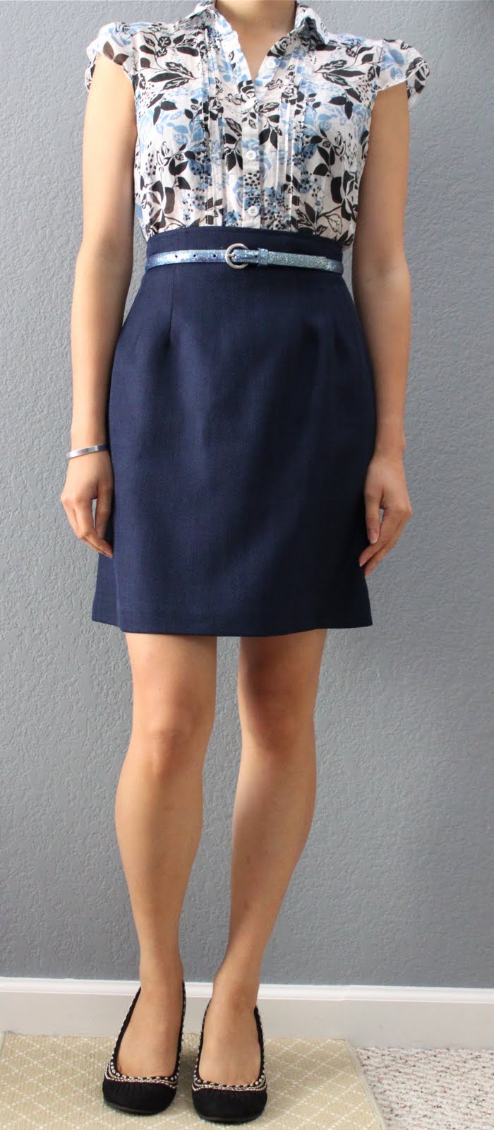 LePetiteLemon Outfit 50 Navy Blue Skirt + Blue Sequin Belt