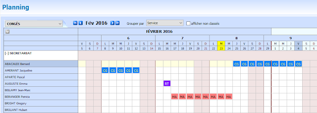 Demande, validation et notification de congés