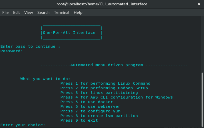 Automation Using Python Menu-Driven Program