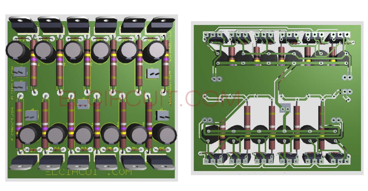 How to Parallel Final Transistor Power Amplifier Electronic Circuit