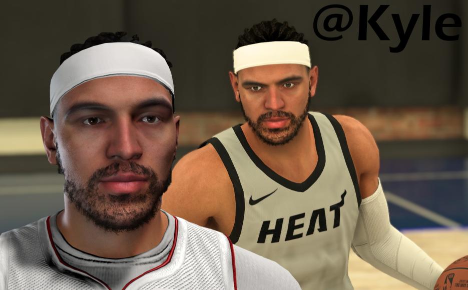 NBA 2K22 Gabe Vincent Cyberface Headband Look by Kyle